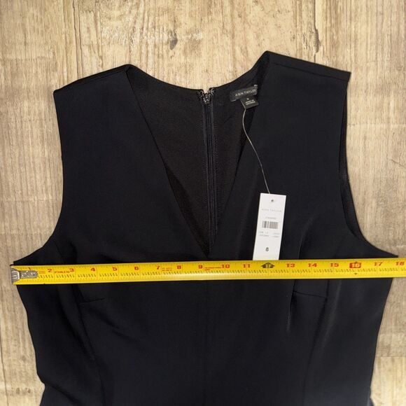 Ann Taylor Dress 8 NWT Black Sleeveless Fit & Flare Lined Cocktail Career - Picture 5 of 5